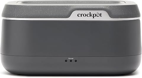 Crock-Pot 28-Ounce Mini Electric Heated Lunch Box, Portable Food Warmer, Perfect for Travel, Car, On-the-Go, Keeps Food Warm, Spi…