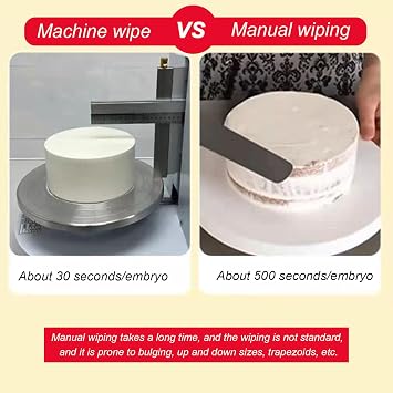 4-12 Inch Automatic Cake Icing Machine,Birthday Cake Cream Smooth Coating Decoration Machine Cake Bread Cream Decoration Spreader Smoothing Machine For Birthday Cake Cream Jam Spreader(White)