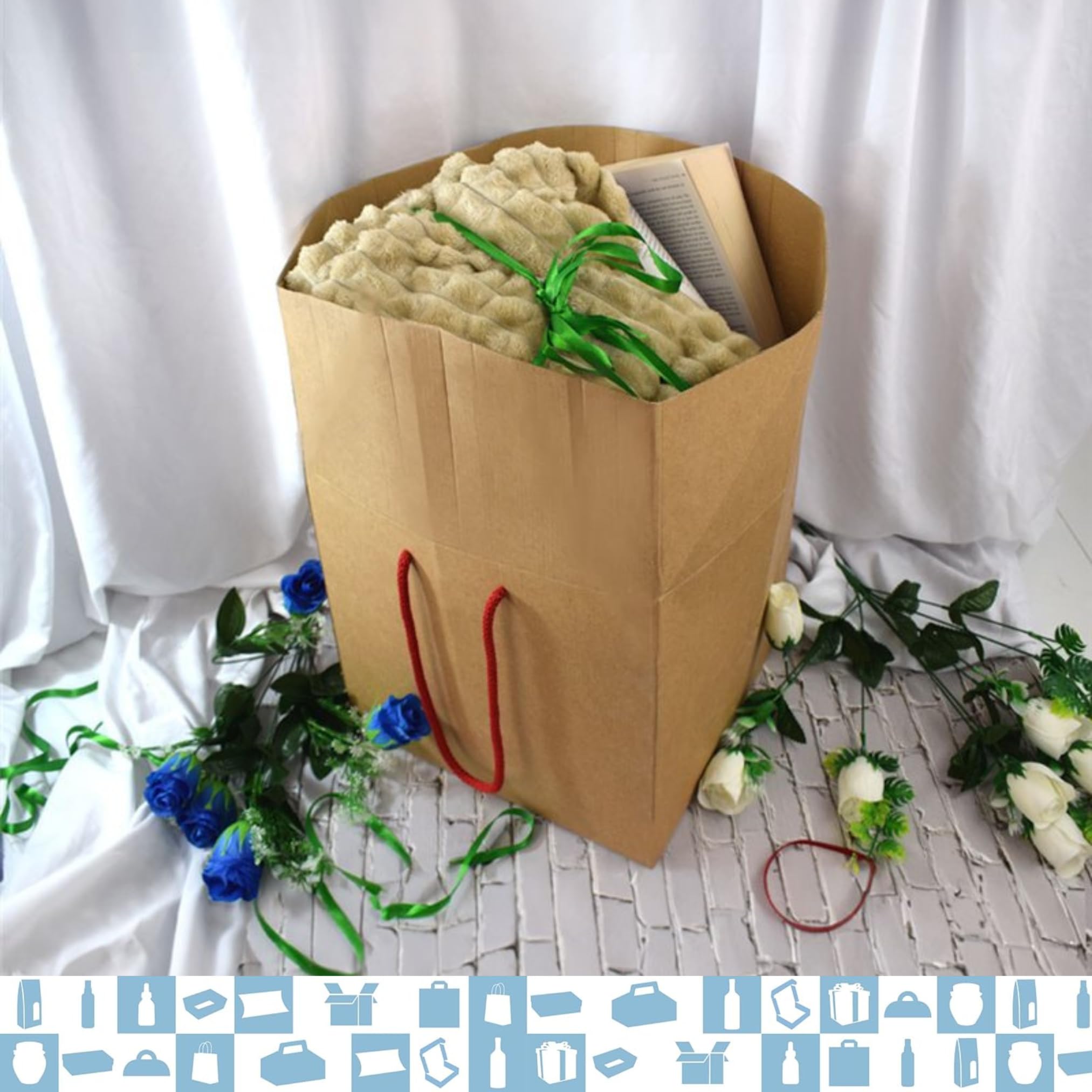 Cajas Regalo Cubo 300x300x300mm (Pack 25) - Caja para regalos, cesta, envios, tienda - Marrón