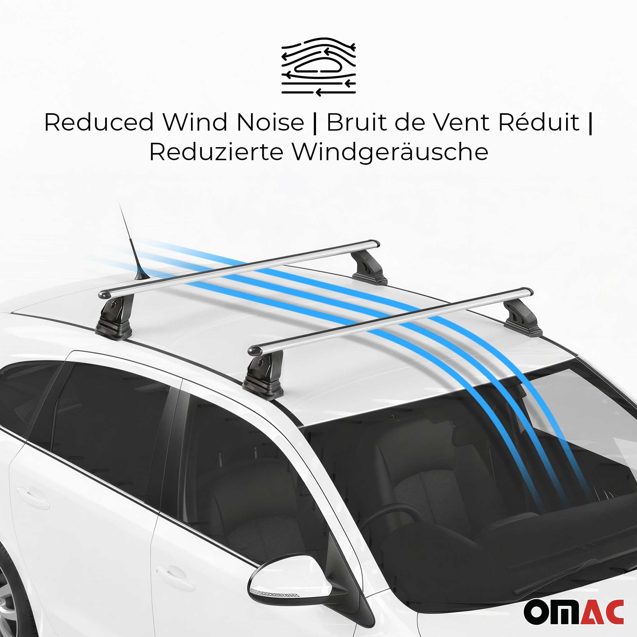 OMAC Barre Portatutto Trasversali in Alluminio per FIAT Panda III 2012-2026 – TÜV/DIN 75302