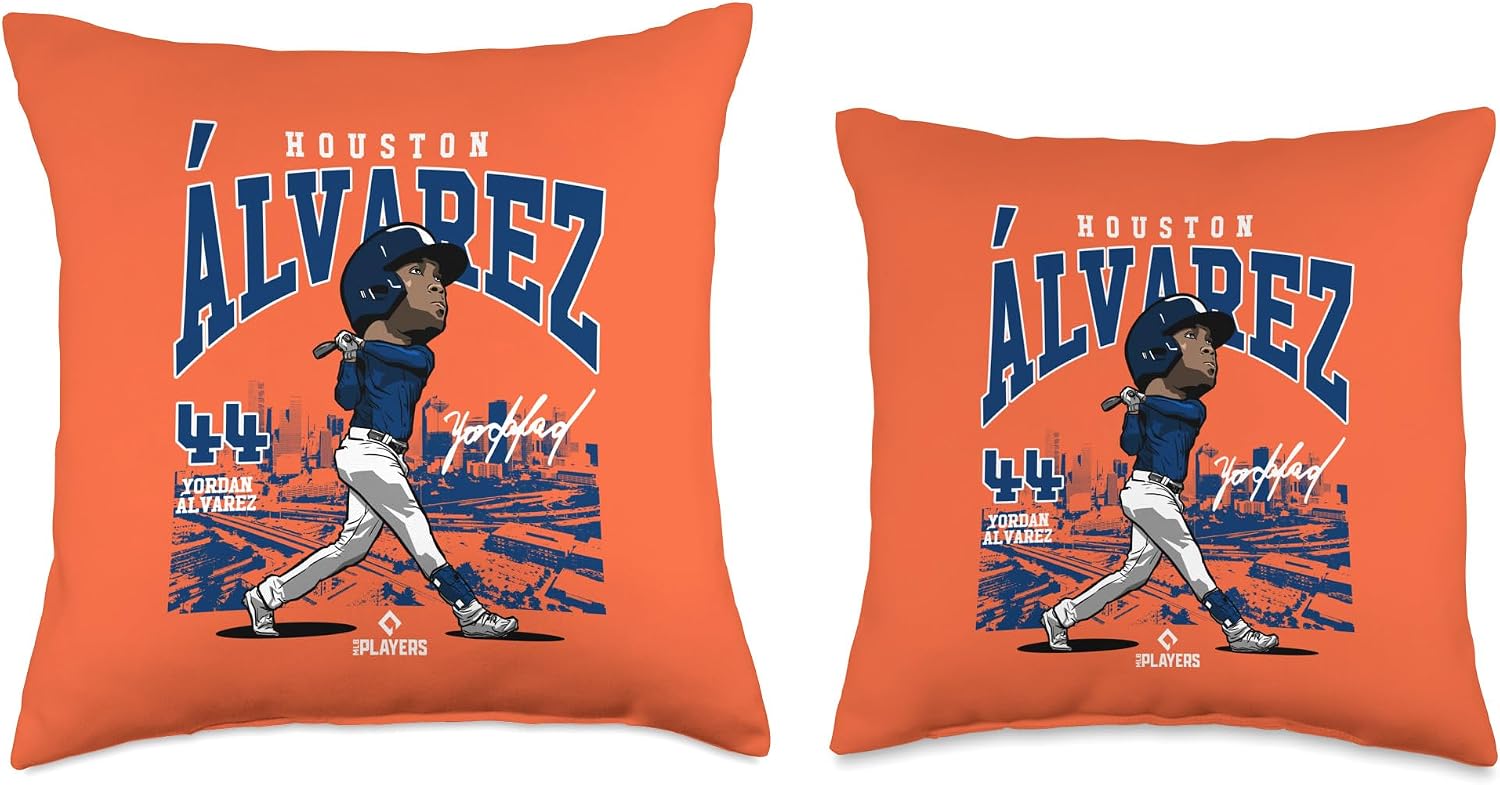 Yordan Alvarez | Houston Baseball MLB Players | MLBALV4051-S Throw Pillow
