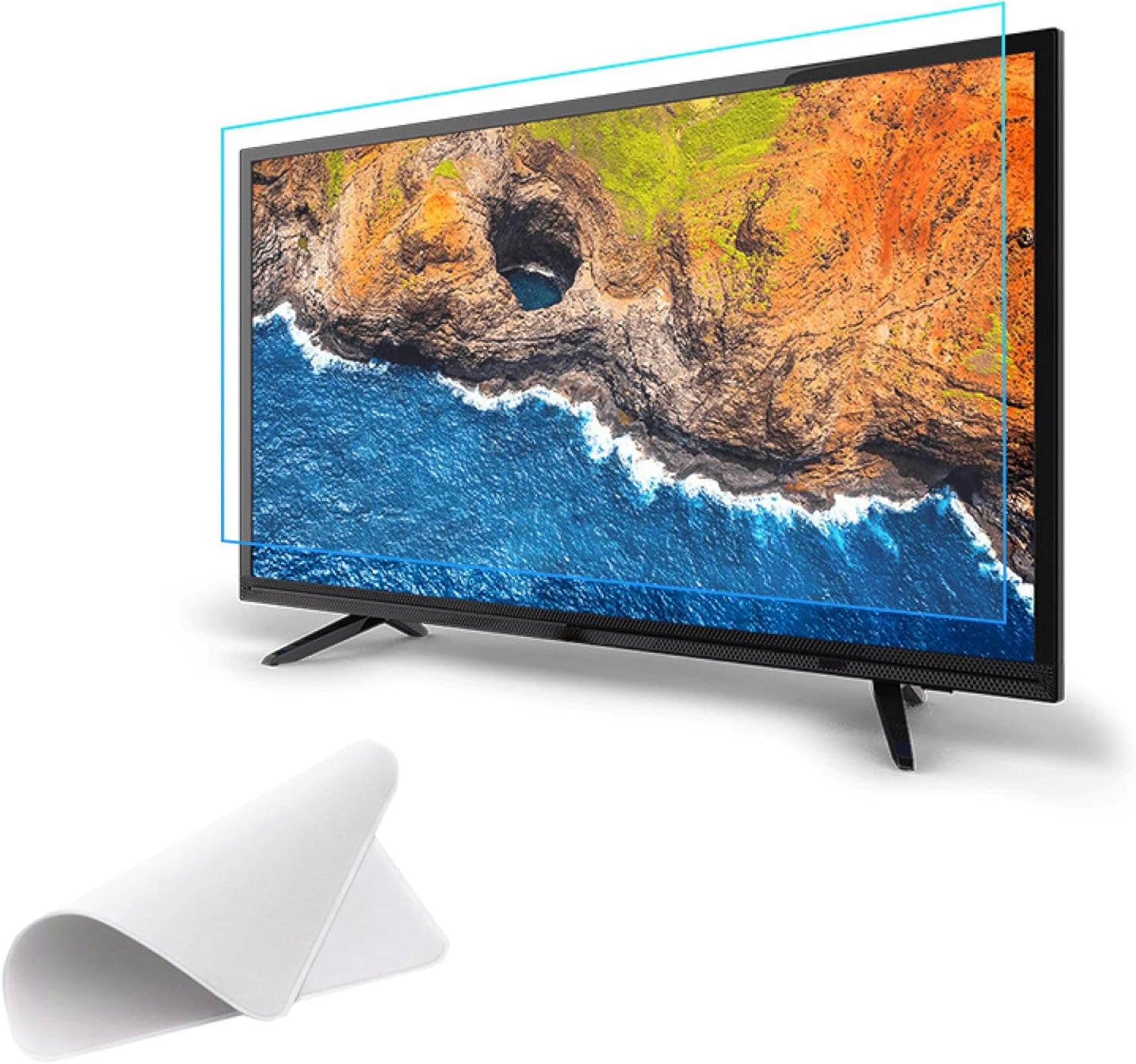 Protector De Pantalla Para Tv Con Filtro De Luz Azul - Película Mate Antirreflejos De 75-85 Pulgadas, Filtro Antiarañazos Para Pantallas Curvas - Sin Burbujas De Aire/Alivia La Fatiga Visual/Ultra Tr