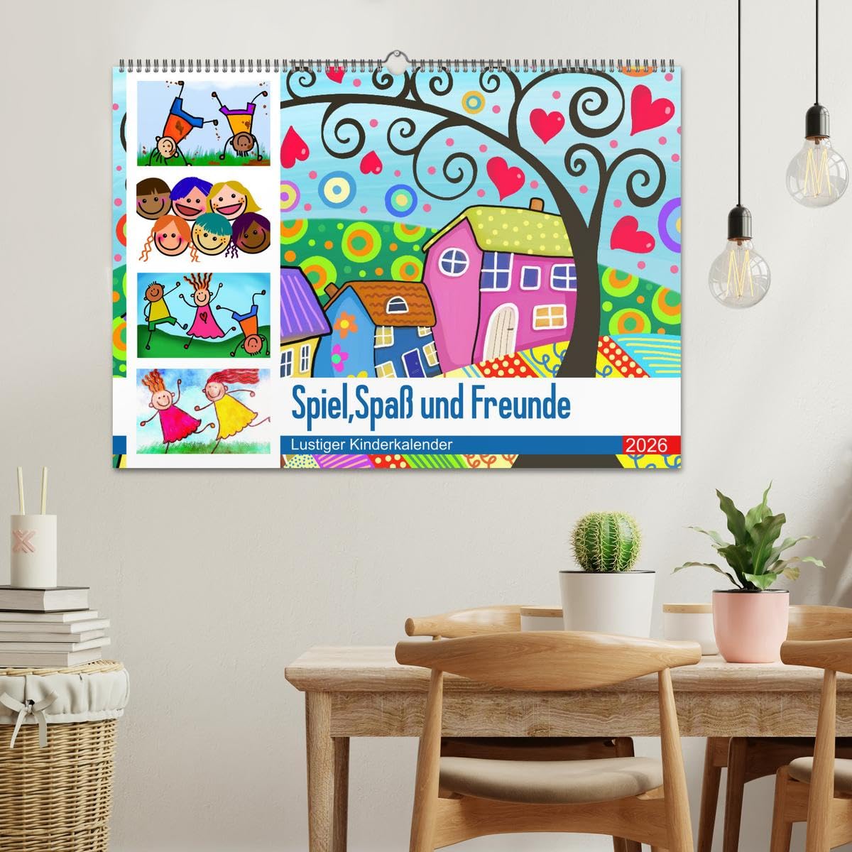 Spiel, Spaß und Freunde. Lustiger Kinderkalender (Wandkalender 2026 DIN A2 quer), CALVENDO Monatskalender: Lustige und farbenfrohe Motive für Kinder und Familien (CALVENDO Kunst)