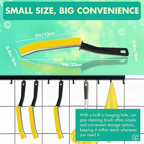 Miniatura 6 de 3 cepillos para hendiduras, cepillo de limpieza de cerdas duras para esquinas muertas, cepillos pequeños IBB para limpieza, adecuado para ranuras de