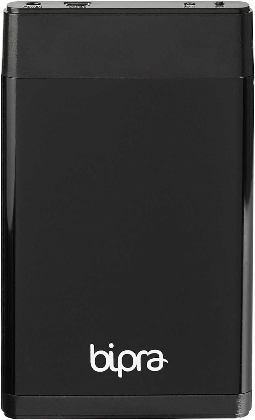 BIPRA 160GB Portable 2.5 External Hard Drive Inc. One Touch Back Up Software - Black - Fat32