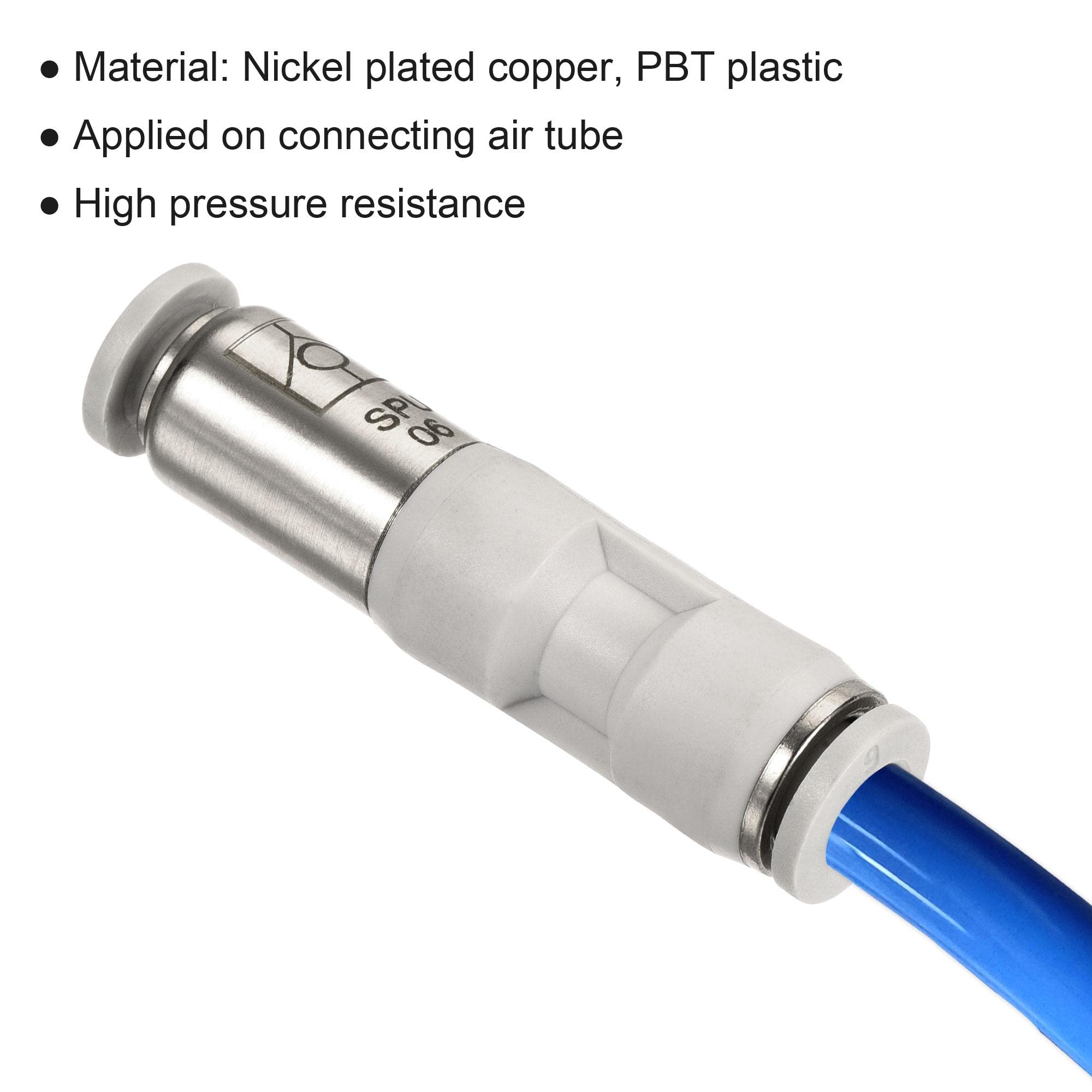 Nickel Plated Copper Pbt Plastic Valve Pack Of 2 KKA6P-04F SMC 304 ...