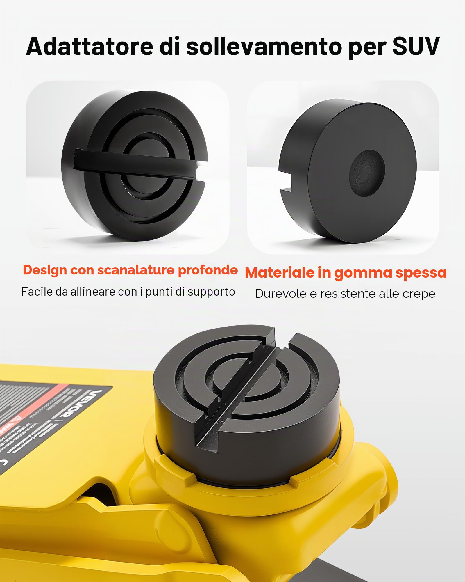 VEVOR Cric Idraulico a Carrello 3 Tonnellate a Basso Profilo, Cric Idraulico da Pavimento in Acciaio, a Doppio Pistone con Adattatore per SUV, Altezza di Sollevamento 75-500 mm, per Berline e Pick-up