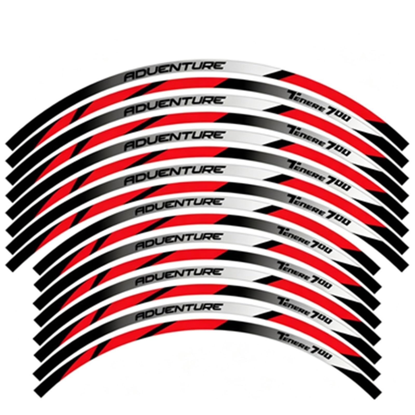 Motorcycle Wheel Sticker Motocross Rim Stripe Decals for Yamaha for Tenere 700 for Tenere700 XT700 XT 21/18(Color4)