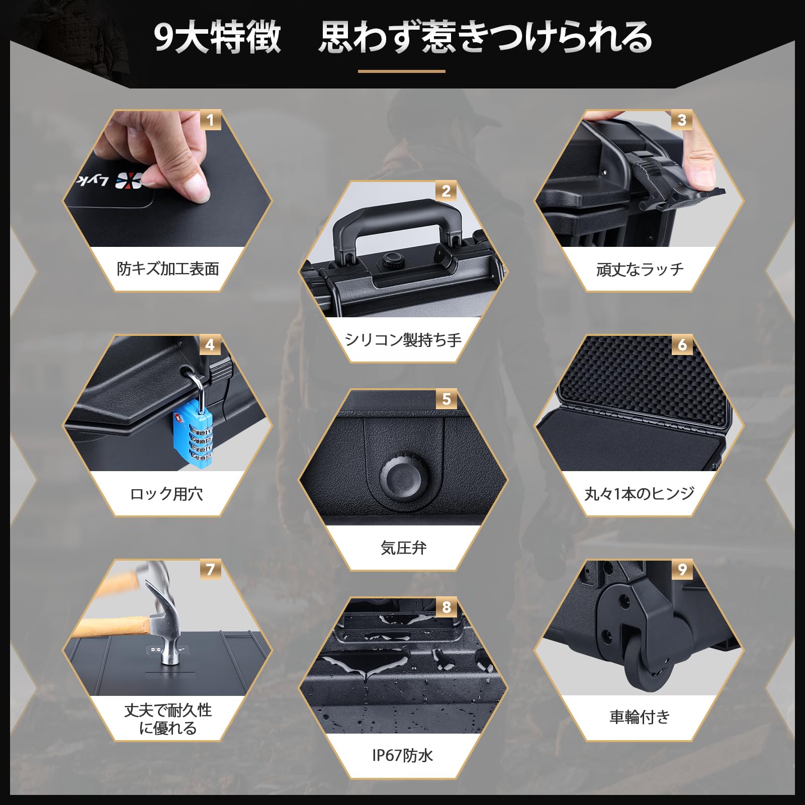 Amazon.co.jp: Lykus HC-5120 車輪付き防水ハードケース キャリーオン