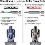 JIS Tournevis #1#2#3 Jeu de points croisés magnétiques japonais 3" 7 PCS | Taïwan S2 Acier, embouts à impact CNC Kit pour Conseils Anti-Came-Out Compatible avec Honda, Tamiya, Shimano