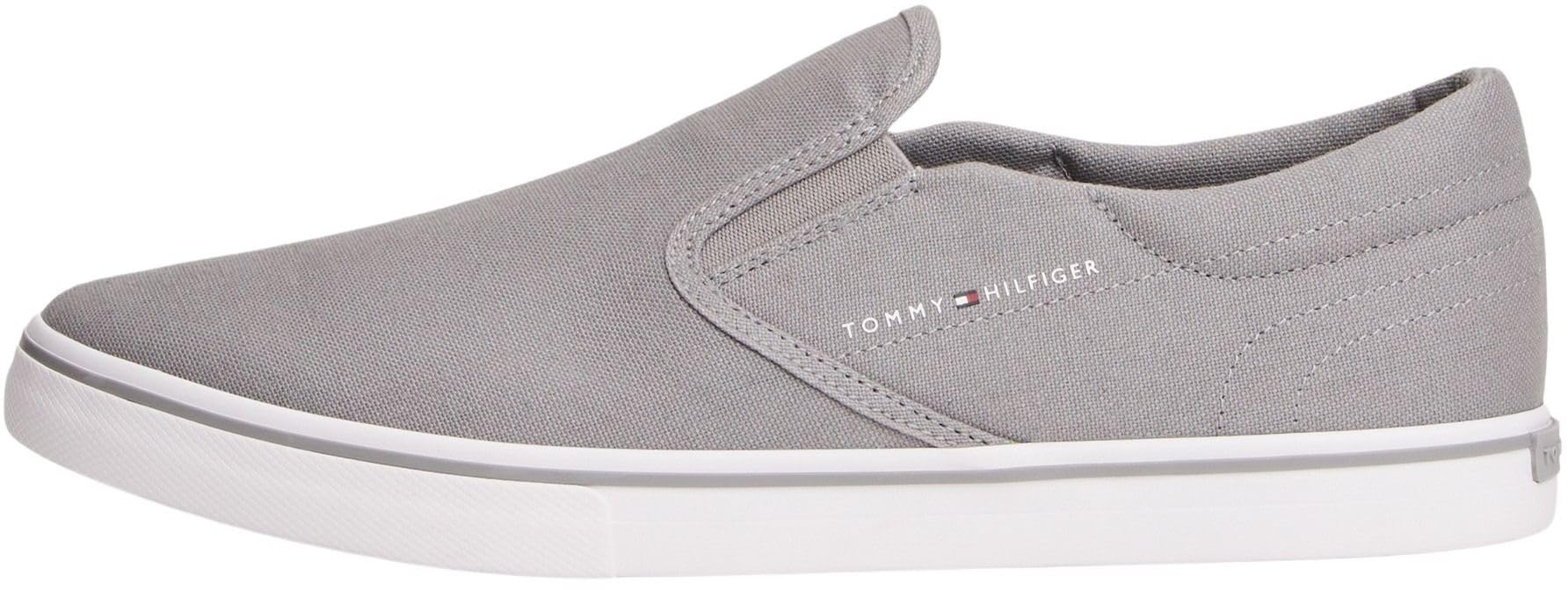 Tommy Hilfiger Men's Vulc Core Slip On FM0FM05689 Low Top, Grey (Universal Grey), 11