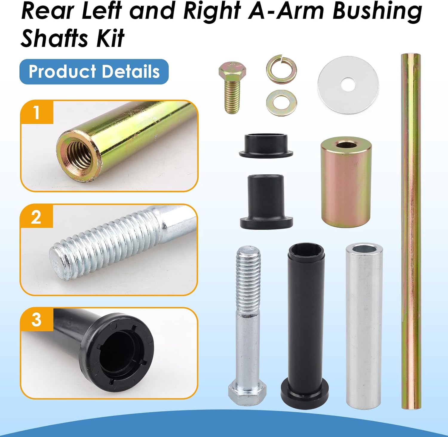 5020826 5133806 5434548 Rear A-Arm Bushing Shafts Kit Left & Right Fit for Polaris Sportsman 400 450 500 600 700 800
