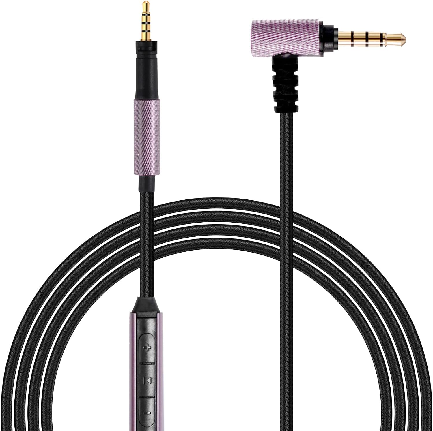 FAAEAL Replacement Upgrade Cable for Sennheiser Momentum 2.0/1.0, HD1,HD 4.50 SE, HD 450BT, HD 4.40, HD 4.30G Headphones,in-line Mic Control Headphone Cord Works on iOS/Android 4.9ft(with mic)