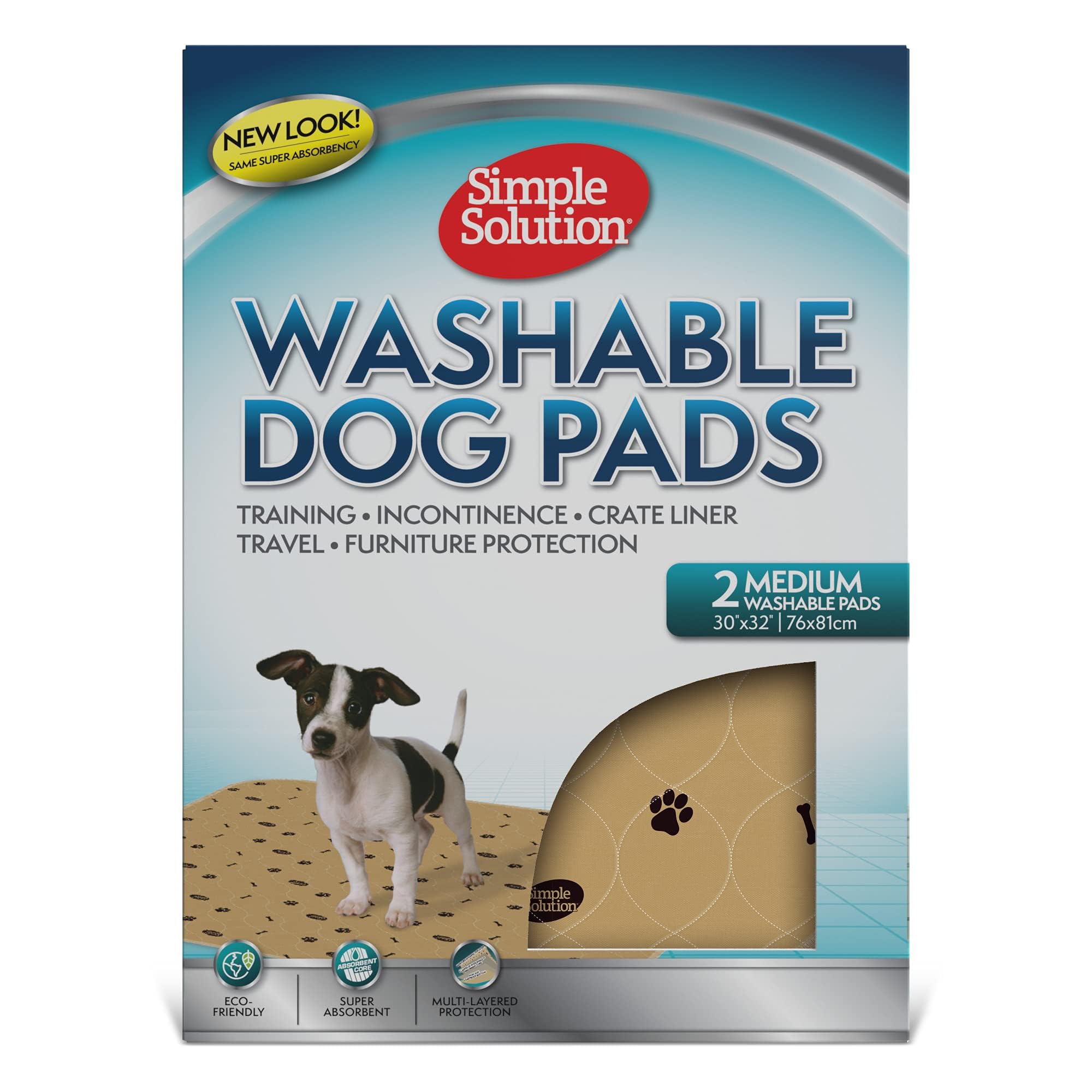 Simple SolutionWashable Dog Pads, Medium 30"x32"