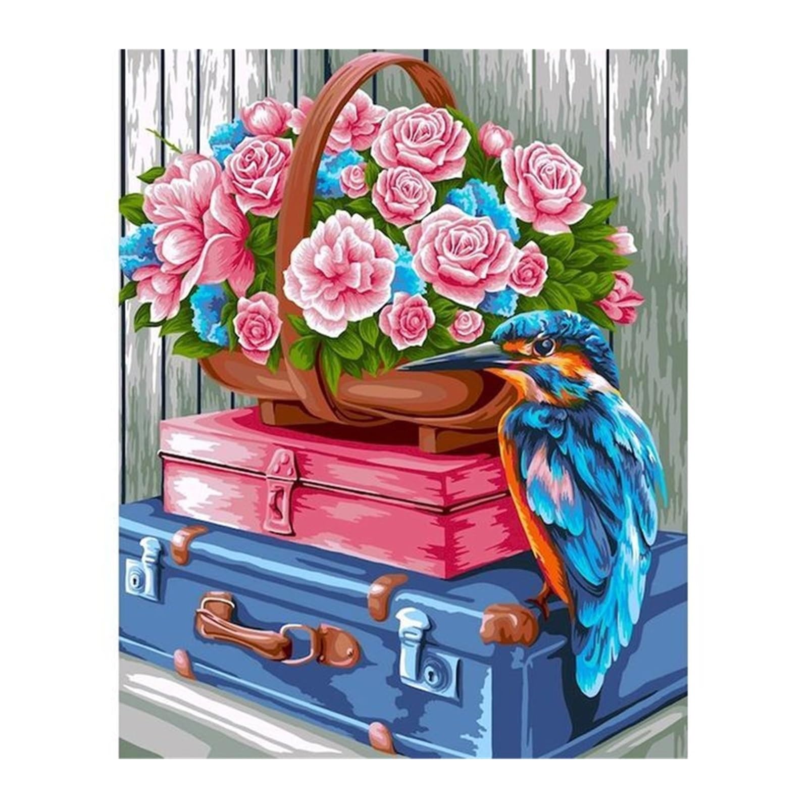 Graiting 1pc Flower In Vase Canvas Paintings Plants Wall Art Posters And Prints Landscape Pictures Room Decor(D,A4 21X30cm no frame)