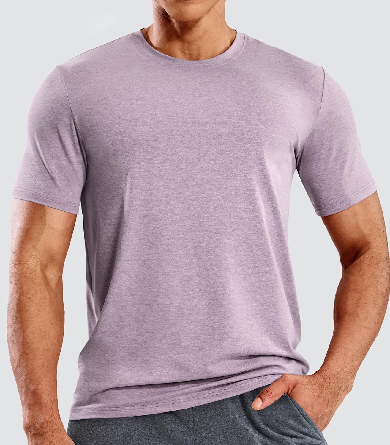 MIER Men's T Shirts Short Sleeve Dry Fit Soft Athletic Tshirt Moisture Wicking Active Casual Running Tee Tops, Crew Neck