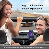 Vista 8 de UGREEN Adaptador Bluetooth 5.4 para automóvil, llamadas manos libres y cancelación de ruido, adaptador AUX a Bluetooth para automóvil, receptor