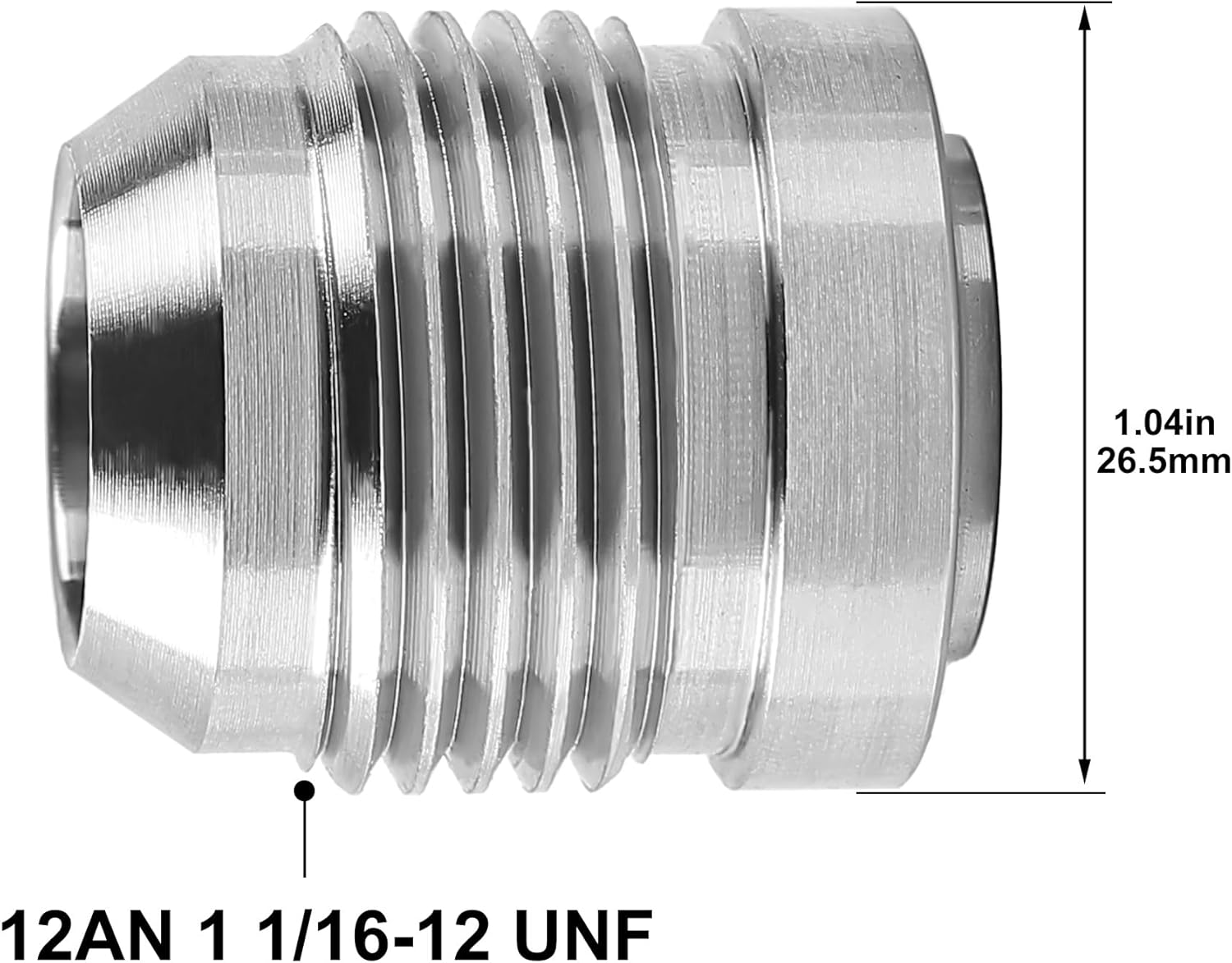 EVIL ENERGY Male 12AN Weld on Bung Fitting Stainless Steel 2Pcs