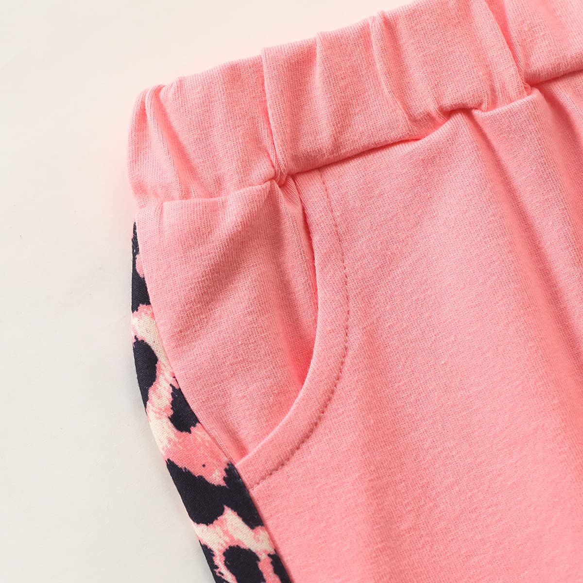 Verve Jelly Ensemble de vêtements 3 pièces à capuche pour bébé garçon et fille avec imprimé léopard