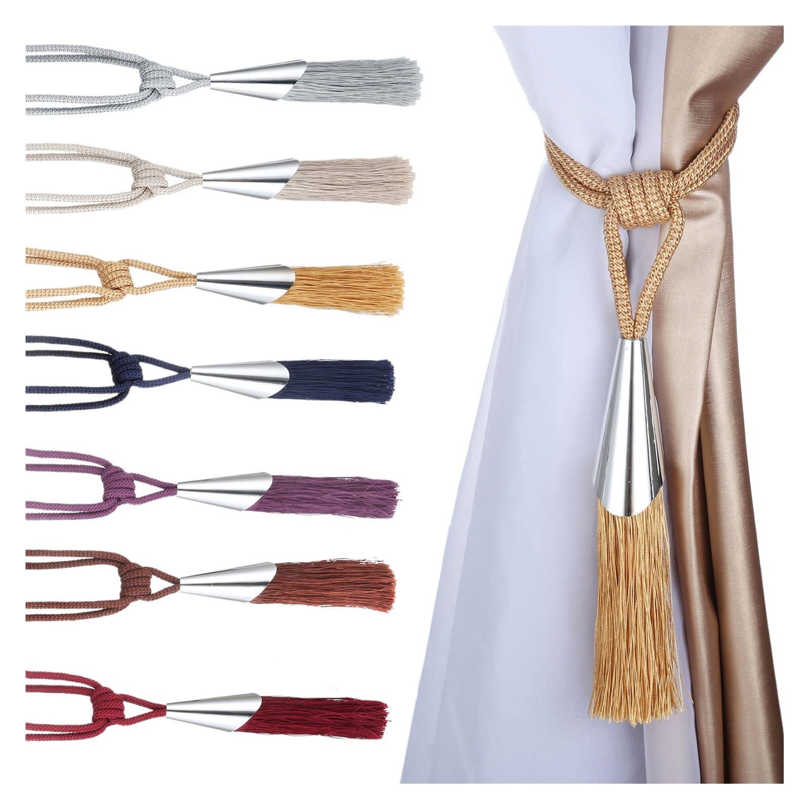 Nuovi 2 Ganci per Tende, Nappe Antiche, Fermatende, Corde per Tende, Decorazione per Tende da Camera da Letto E Soggiorno.（1）