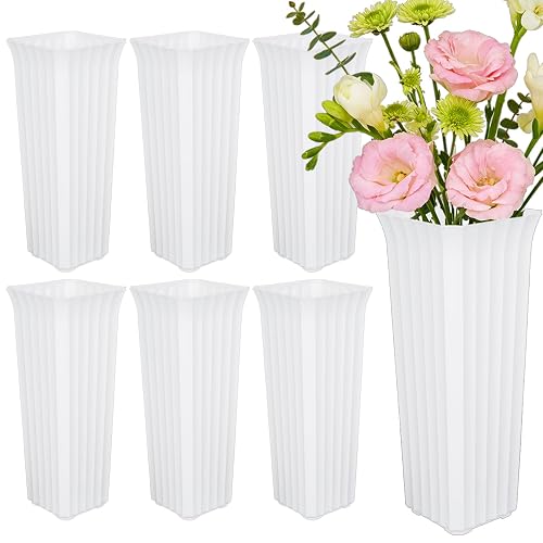 Flower Buckets for Cut Flowers, Stripes Floral Buckets Modern Square