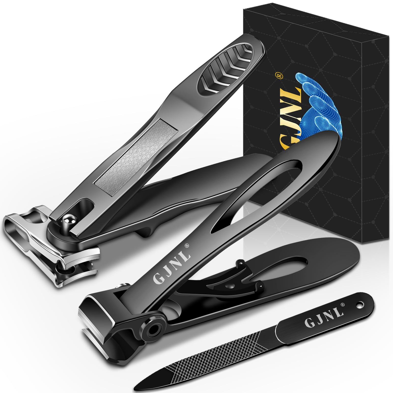 2026 Toenail Clippers for Thick Nails for Seniors - Popular German Nail Clippers for Men 360° & 17mm Wide Open Toenail Clippers, Ultra Sharp Nail Clippers Set with Nail File for Seniors Women