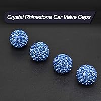 Vista 2 de Tapones de válvula de neumático de automóvil, paquete de 4 tapones de aire de vástago de válvula de neumático de automóvil con diamantes