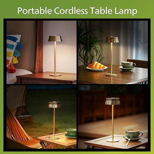 Miniatura 8 de Philips Lámpara de mesa inalámbrica, luz LED portátil de escritorio para exteriores, funciona con batería recargable, 2 alturas ajustables, control