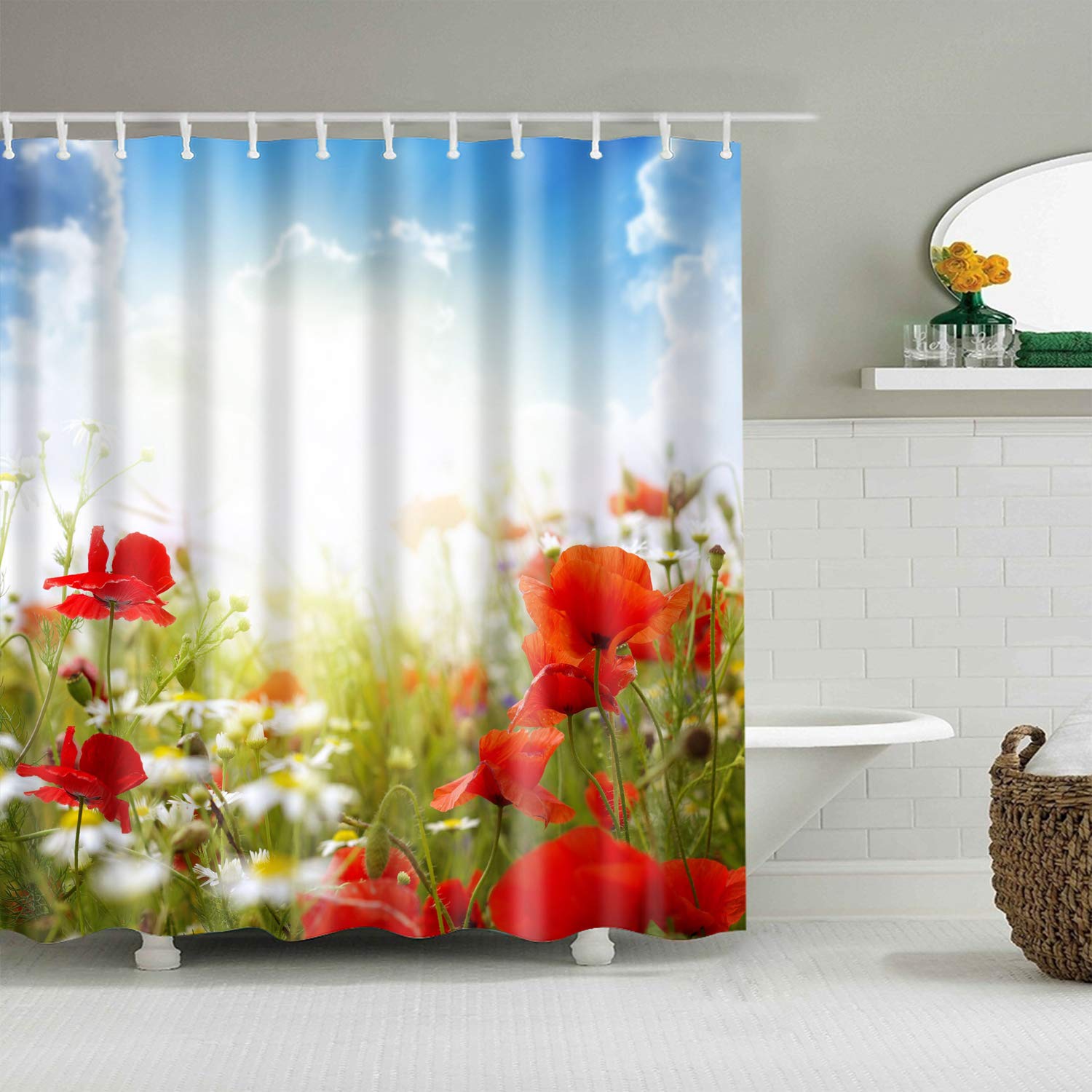 Poppy Shower Curtains Curtains & Drapes