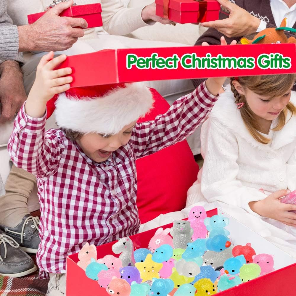 ORWINE Squishies 28pcs Mochi Squishys Toys 2nd Generation Party Favors for Kids Birthday Gift for Girl Boy Glitter Mini Squishy Mochi Animal Squishies Stress Relief Toy Xmas Gift for Kid Adult, Random : Toys & Games