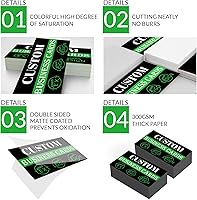 Vista 2 de 100 tarjetas de visita personalizadas de impresión de doble cara, personaliza con tu logotipo, tarjetas personalizadas de 3.5 x 2 pulgadas