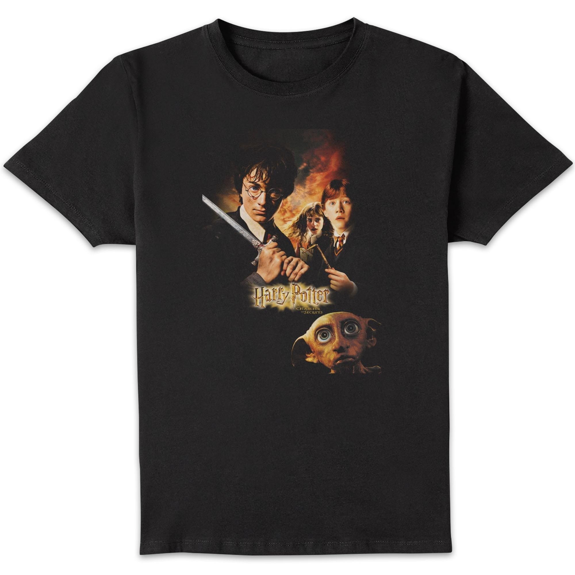 Zavvi Unisex Multi Harry Potter Chamber Of Secrets T-Shirt - Black 4XL