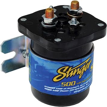 Stinger SGP35 High Current 500-Amp Battery Relay & Isolator for Most Vehicles, Water-Resistant Design for Marine & Powersports, Handles up to 900A Surges, Dual Battery Isolator for Car Audio Systems
