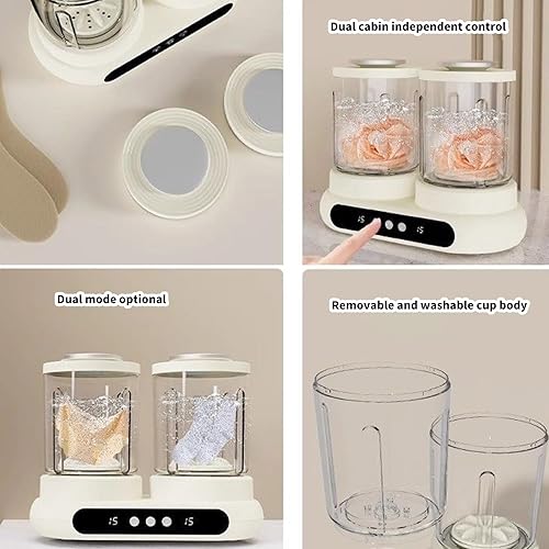 Miniatura 6 de Dispositivo de lavado simultáneo de taza de lavandería de doble tina de 2L  Textura de PC y motor de bajo ruido para separación de ropa interior