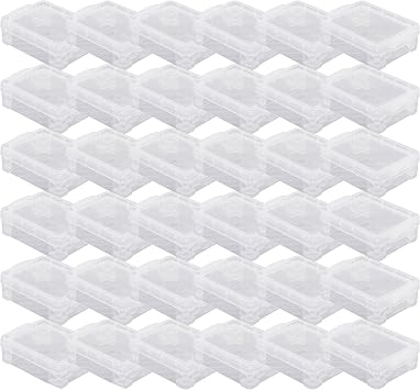Simply Tidy Stacking Crayon Box - Plastic Storage Containers for School Supplies, Sewing and Crafts - Clear, Bulk 36 Pack