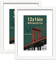 Vista 30 de VCK Paquete de 2 portarretratos de 8 x 10 pulgadas, roble natural, madera de alta gama con vidrio templado, para fotos de 5 x 7 pulgadas