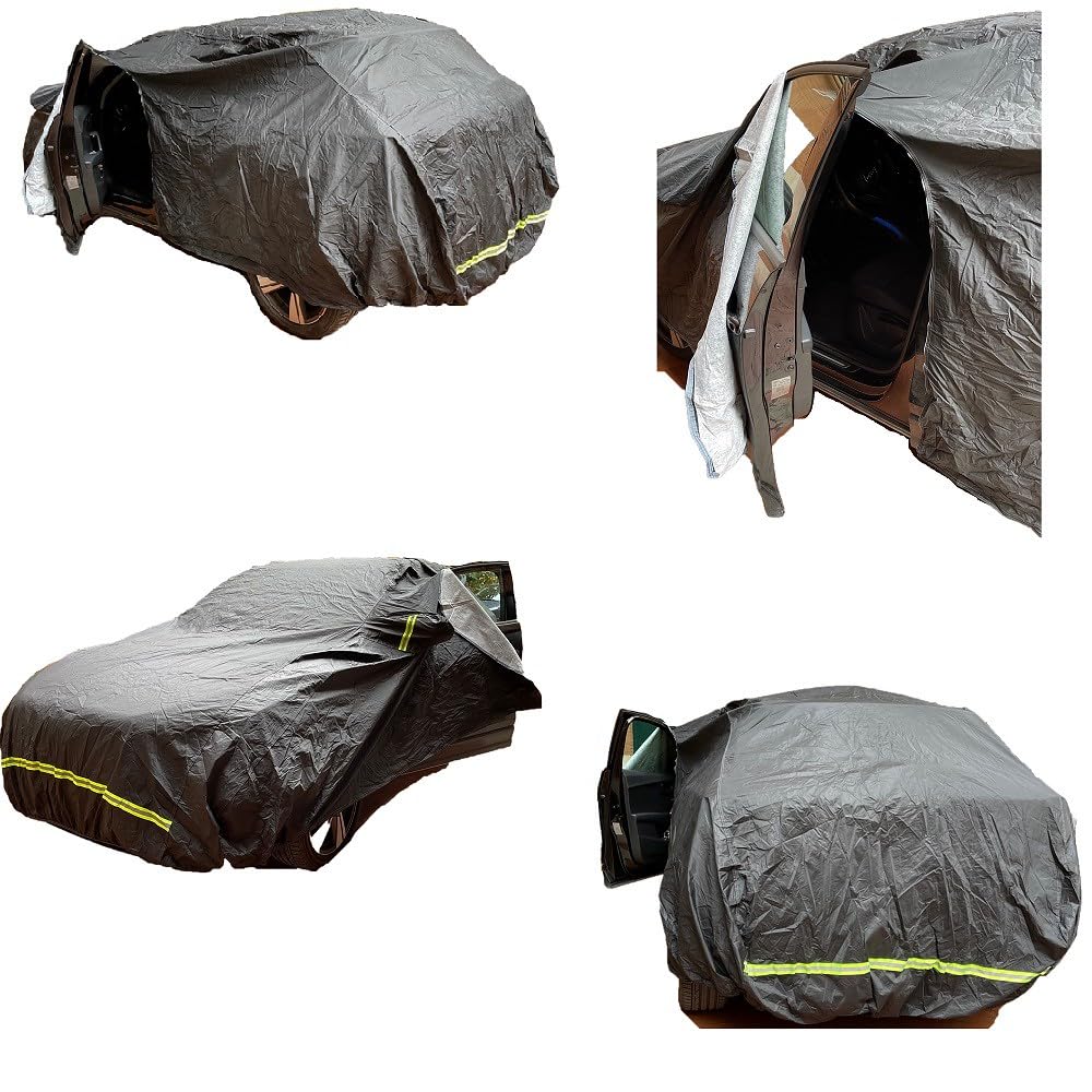 COMPATIBILE CON FORD Fiesta 1.0 Ecoboost 5p. ST-Line TELO COPRIAUTO FELPATO IMPERMEABILE ANTIGELO MUFFA ANTIGRAFFIO TG. M 432X185X120CM COVER PER AUTO CON ZIP LATERALE