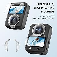 Vista 2 de Protector de lente + 2 protectores de pantalla para DJI Osmo 360, película de vidrio templado HD, cubierta protectora de lente de PC para Osmo 360