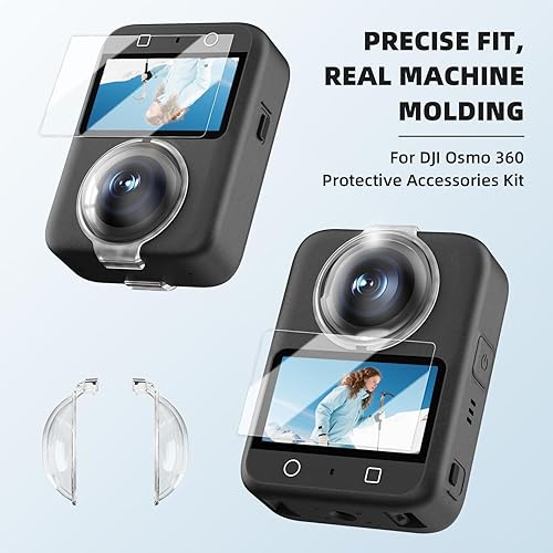 Miniatura 2 de Protector de lente + 2 protectores de pantalla para DJI Osmo 360, película de vidrio templado HD, cubierta protectora de lente de PC para Osmo 360