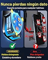 Vista 5 de VANMASS Soporte para teléfono celular para automóvil, parabrisas, rejilla de ventilación de auto, con clip de ventilación y panel de tablero, fuerte