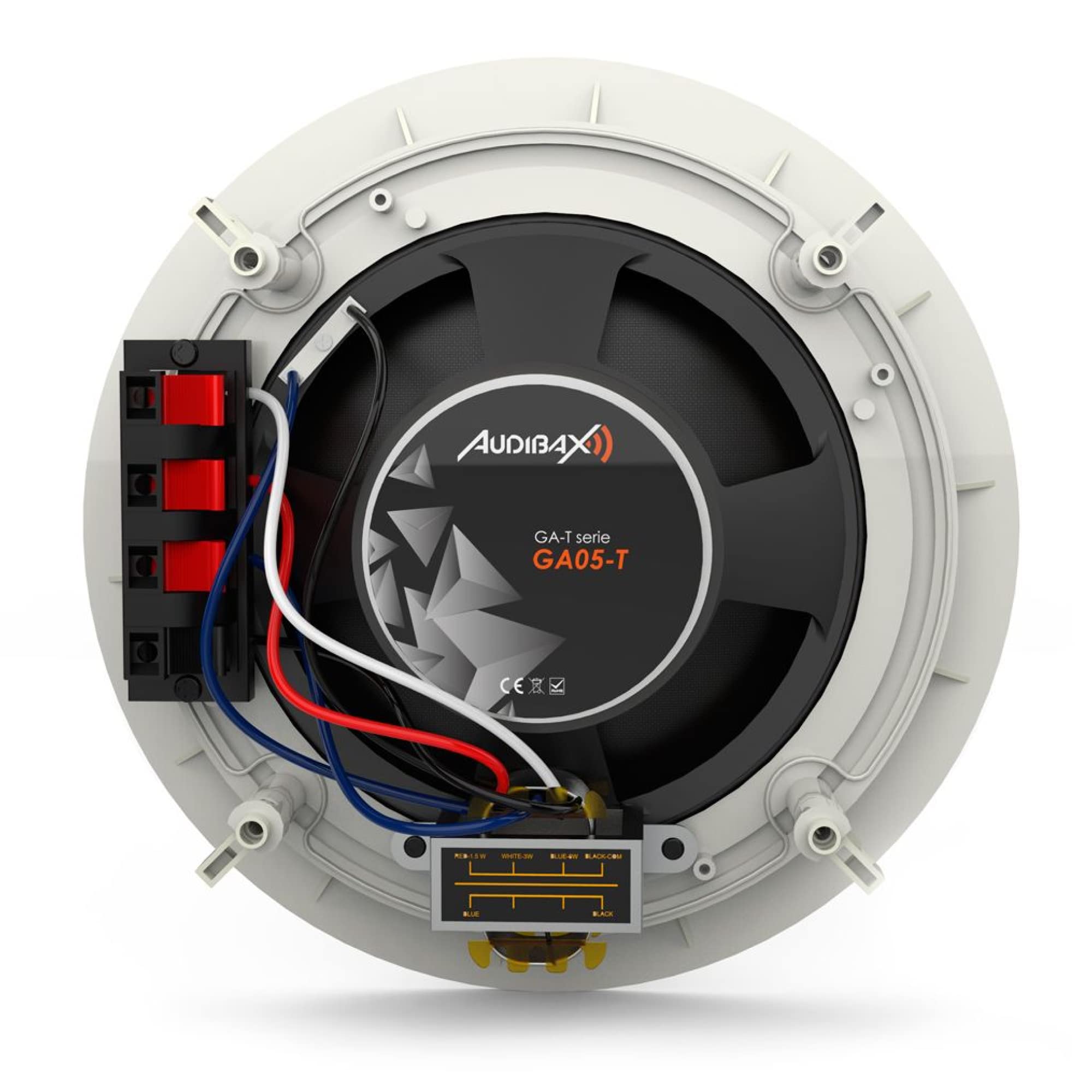 Audibax GA05-T Altavoz Techo Empotrable Blanco 5" 2 Vias Linea 100v