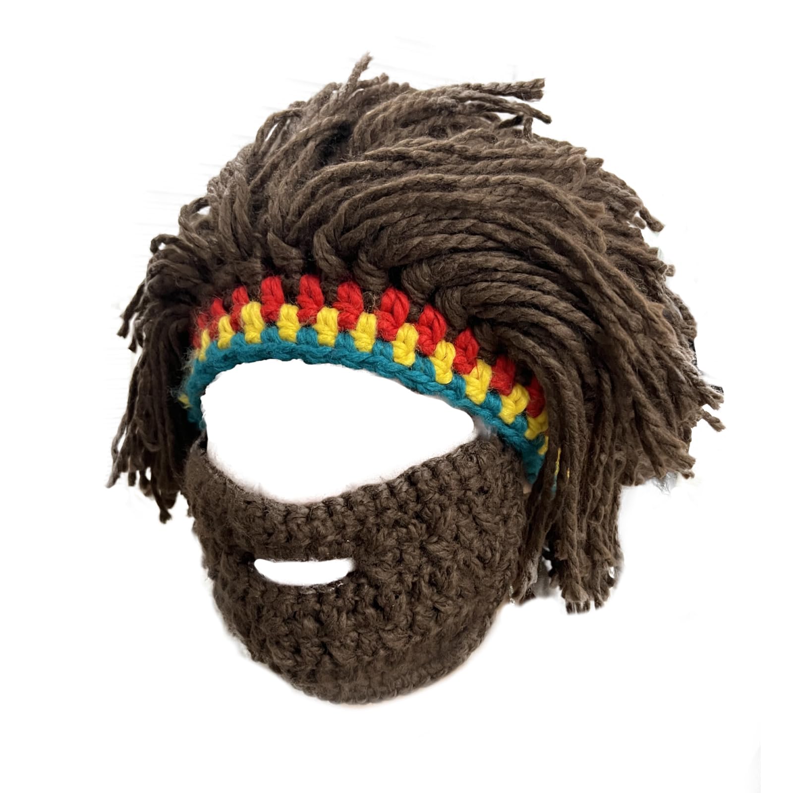 Funny Knitted Hat Reggae Knit Beard Beanies Hats Rasta Dreadlocks Crocheted Wig Hats