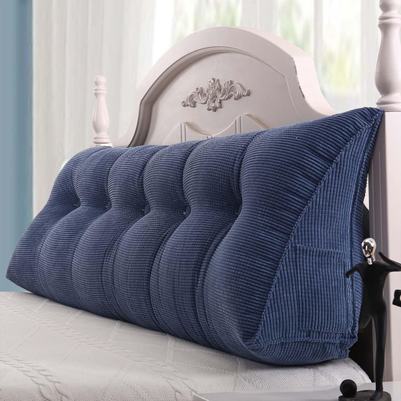 MAYFABD Headboards Wedge for Beds Lumbar Bed Pillow Reading Backrest Cushion Triangular Wedge Pillow Headboard Reading Backrest Cushion Headboard Bolster Support Pillow,G,45x22x50cm