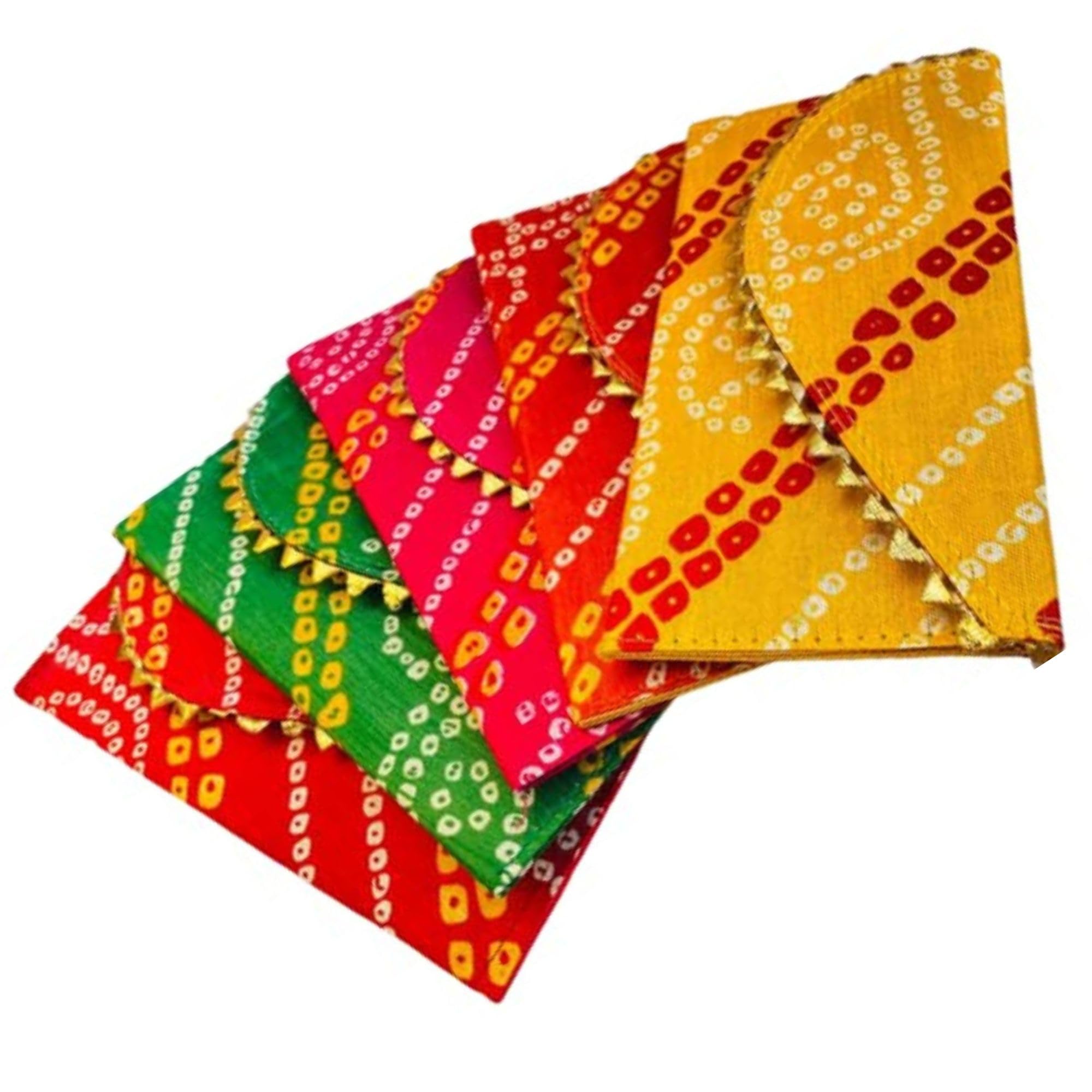Women's Ethnic Bandhani Pattern Clutch Purse Bag, Indian Wedding Gift, Purse for Gifting, Potli for Party, Return Gifts, Shagun Pouches for Girls-image-5