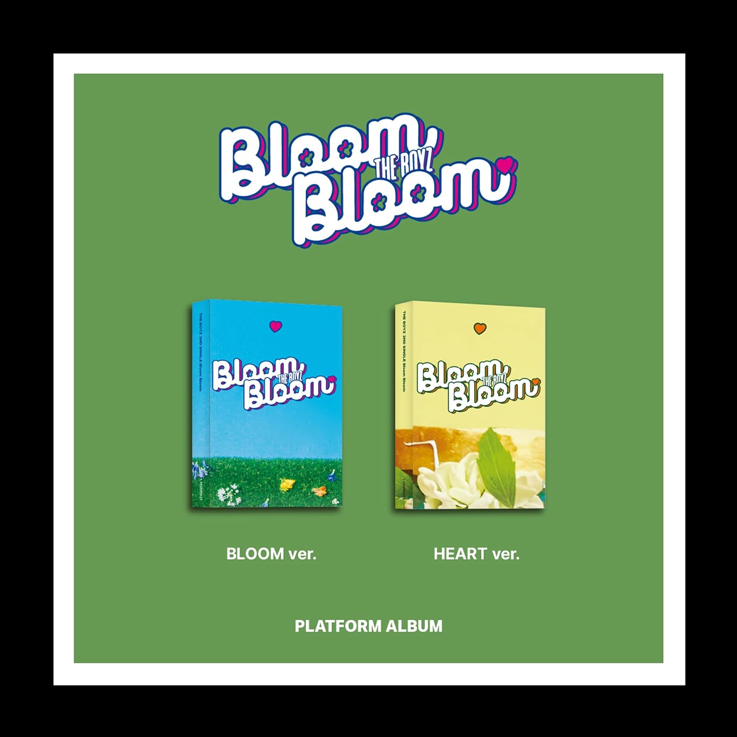 THE BOYZ Bloom Bloom 2nd Single Album Platform Version Case+QR type mini card+Selfie photocard+Official photocard+Tracking Sealed (Random) (Random) (SET(BLOOM+HEART))
