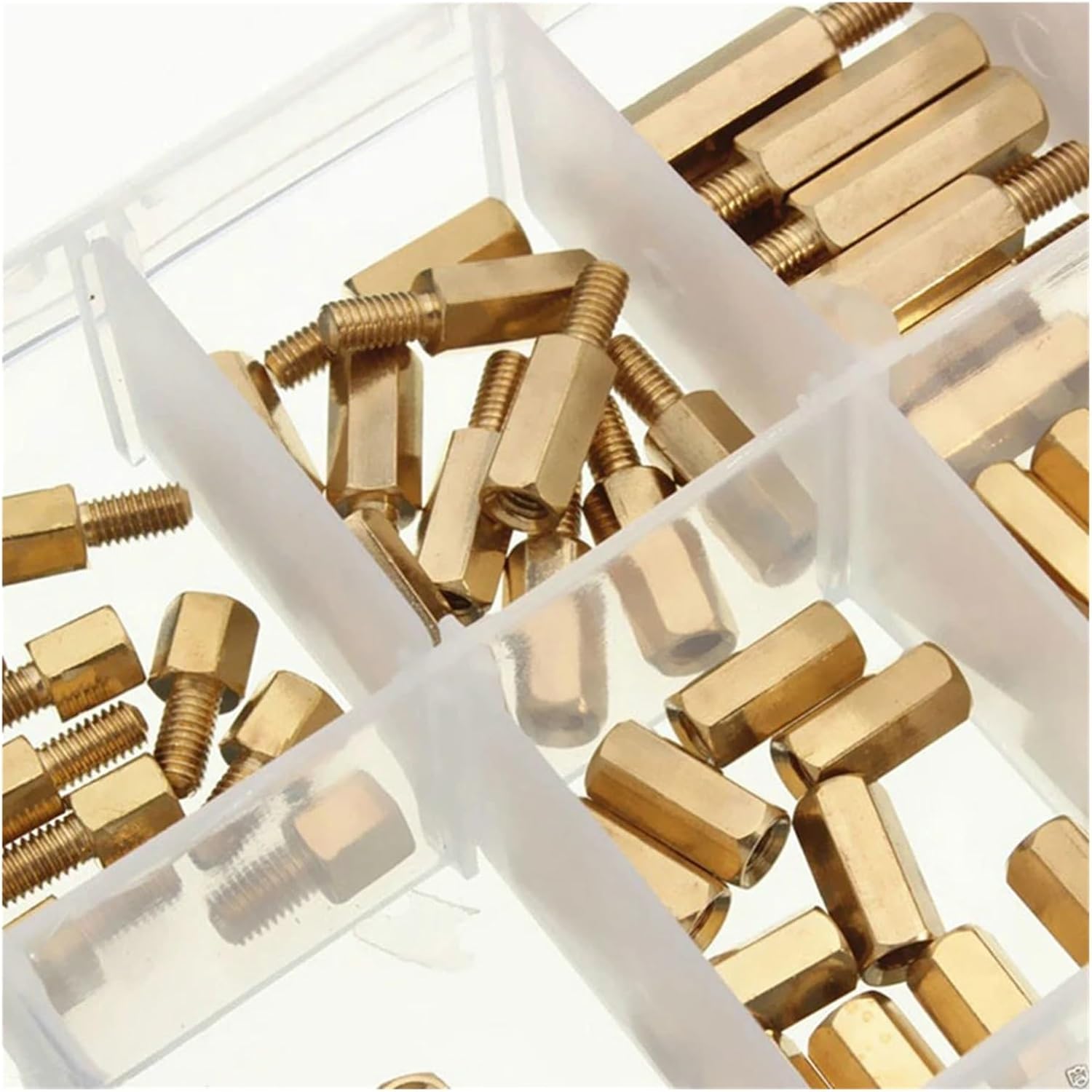 300Pcs M3 Brass Copper Pillar Stand Hex Head Brass Standoff Spacer Screw Kit