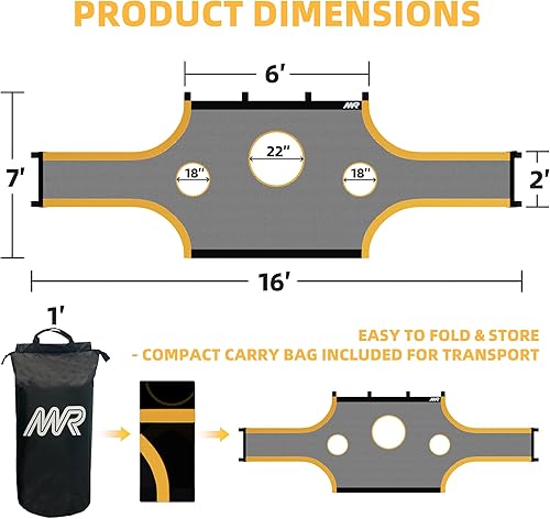 Miniatura 2 de MR Soccer Goal Target Sheet, Field Net, Professional Shooting Practice Aid