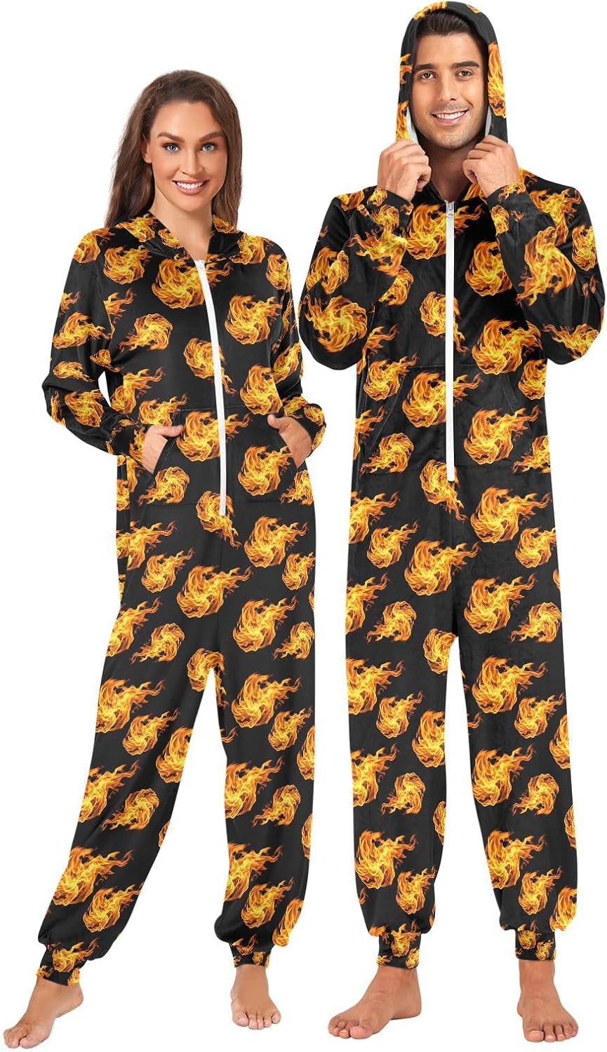 QUGRL Onesies Adult Pajamas Costume for Women Men Unisex Cosplay Sleepwear Homewear Suit Winter S-XL