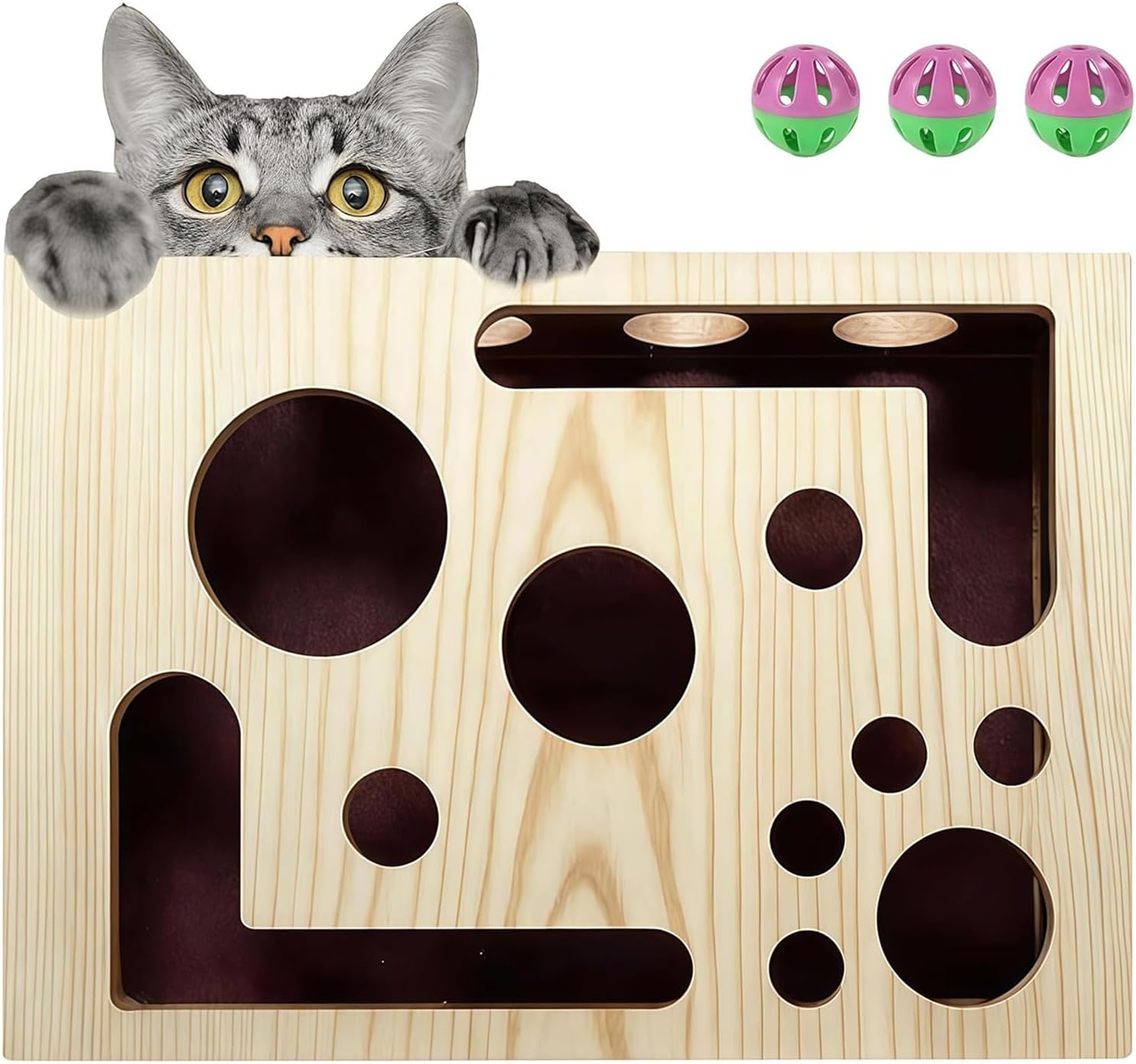 Cat Nail File Box, Cat Nail File Scratcher, Cats Scratch Puzzle Enrichment Box, for Indoor Cats, Stress-Free Alternative to Claw Clippers & Grinders (1pcs)