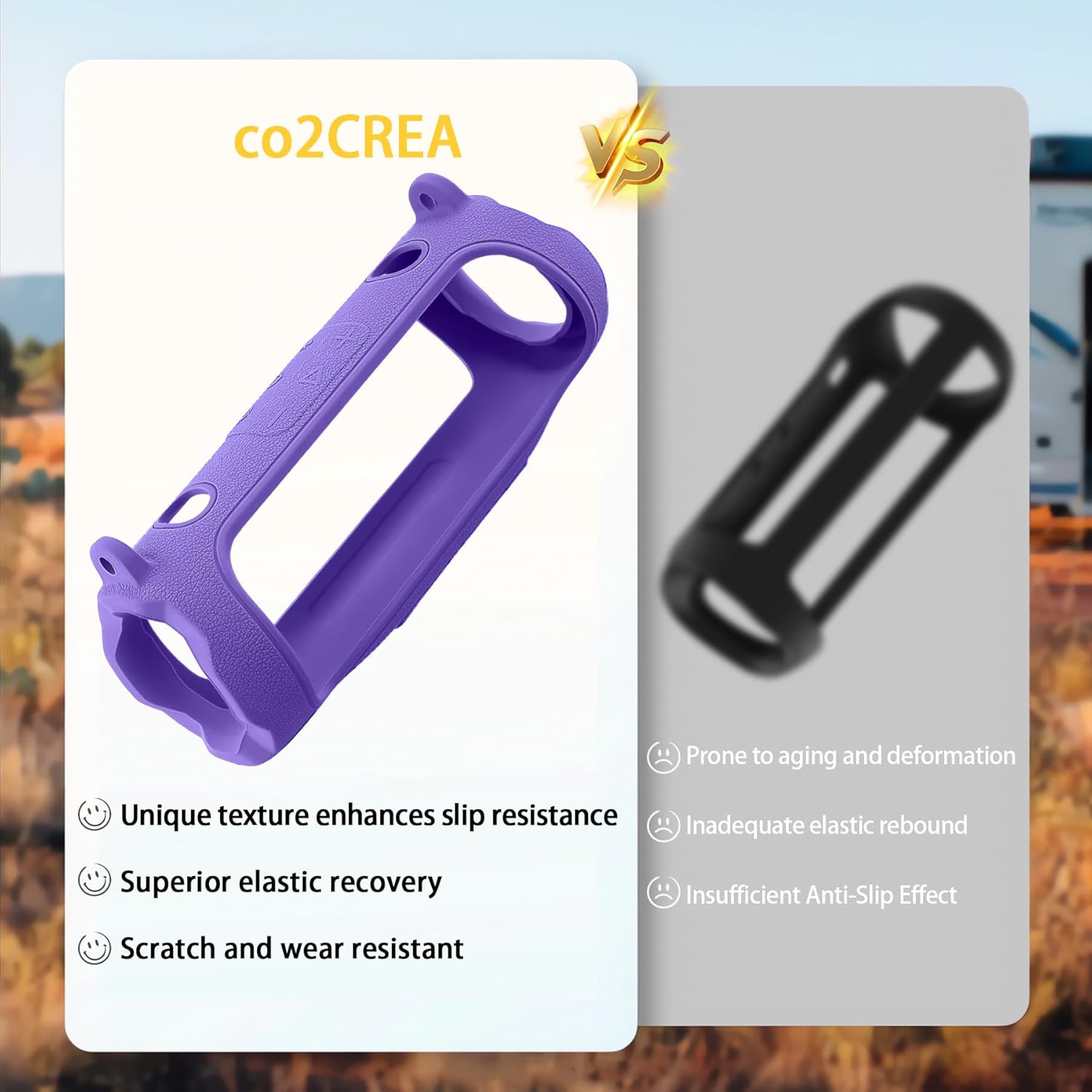 co2CREA Silicone Case for JBL Charge 6 Portable Waterproof Bluetooth Speaker, Portable Travel Soft Cover with Shoulder Strap, Protective Skin Case (Purple) - Image 6